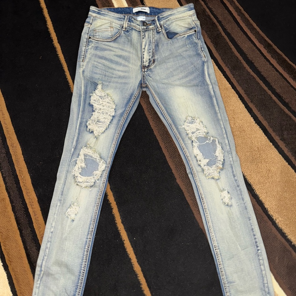 Distressed Light Blue Women's Jeans